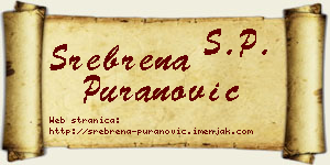 Srebrena Puranović vizit kartica